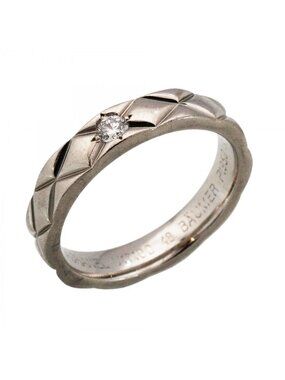 Chanel Ring Quilted Platinum Diamond